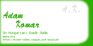 adam komar business card